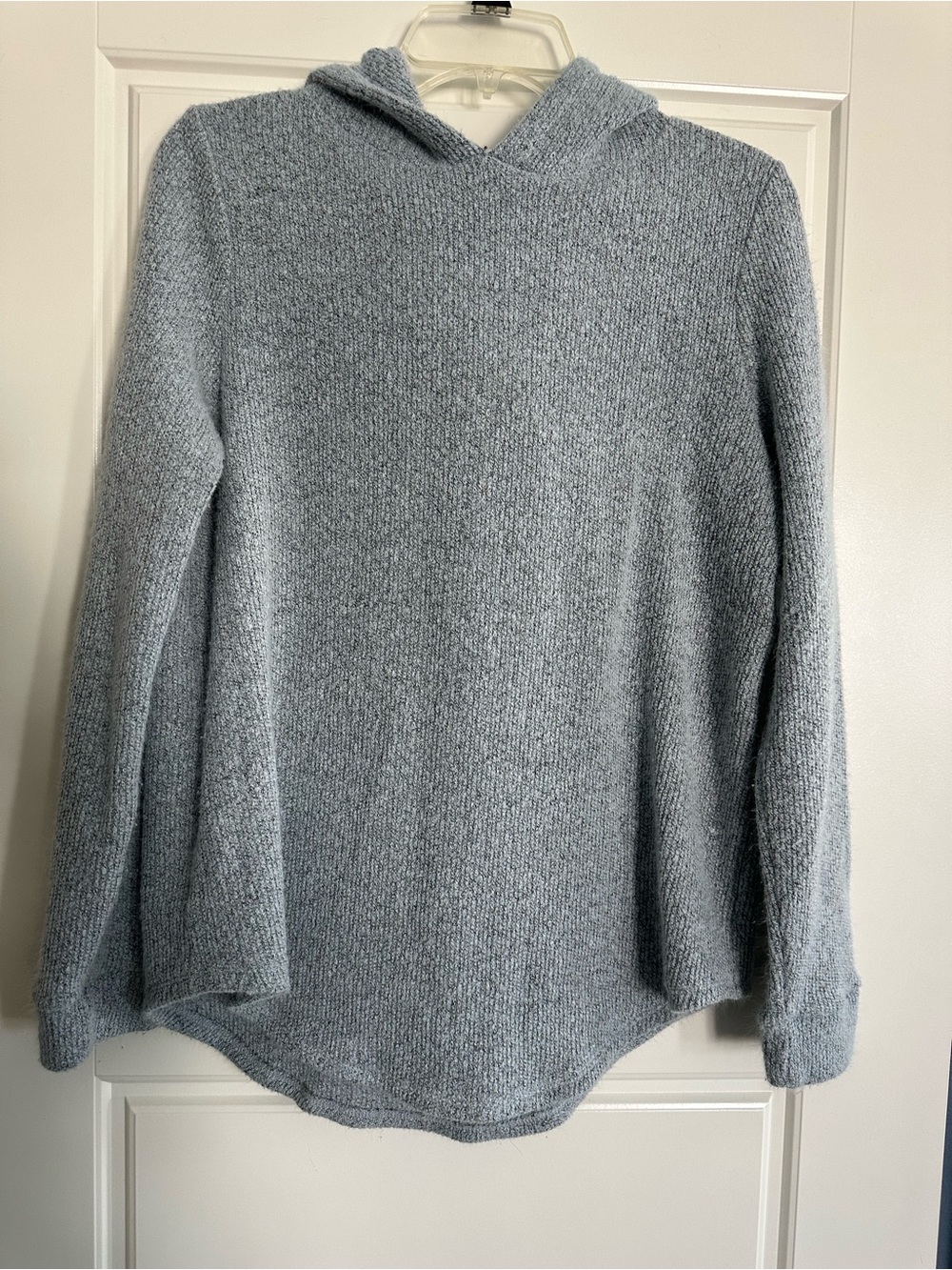 LOFT Women’s Cozy Hooded Knit Sweater - Light Gray